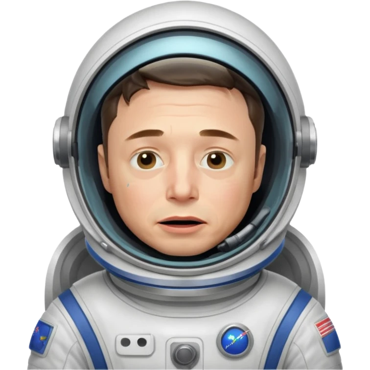 Elon Musk in the space: Crying emoji