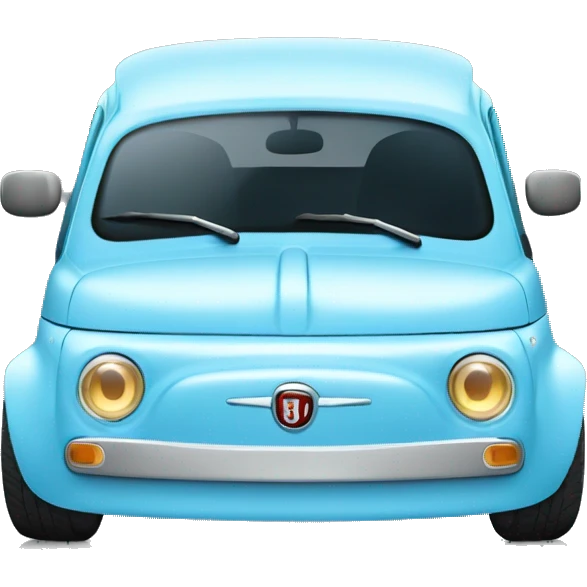Light blue fiat 500 car  emoji
