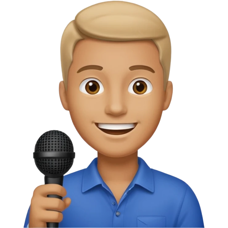 ramadan, man with microphone emoji