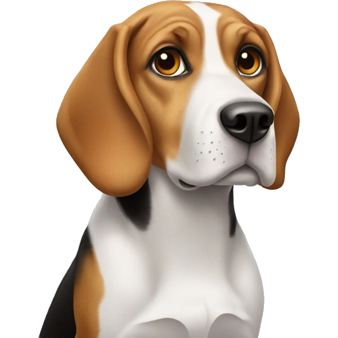 Beagle with big brown eyes  emoji