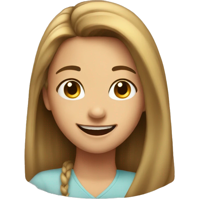 Girl is very happy emoji
