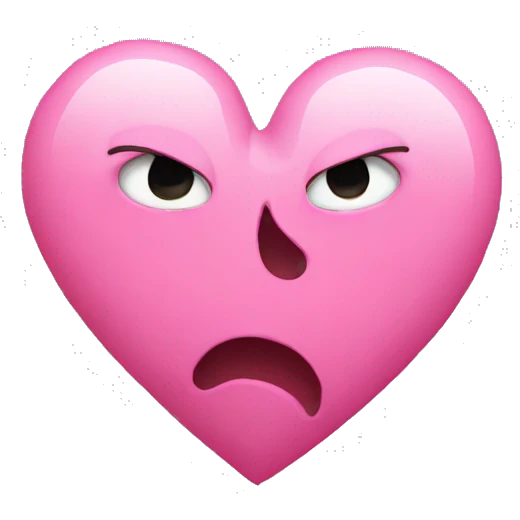Pink broken heart emoji