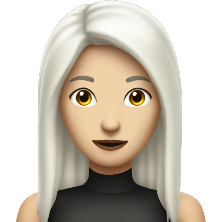 White woman who is the mean devil, she has black bangs  emoji