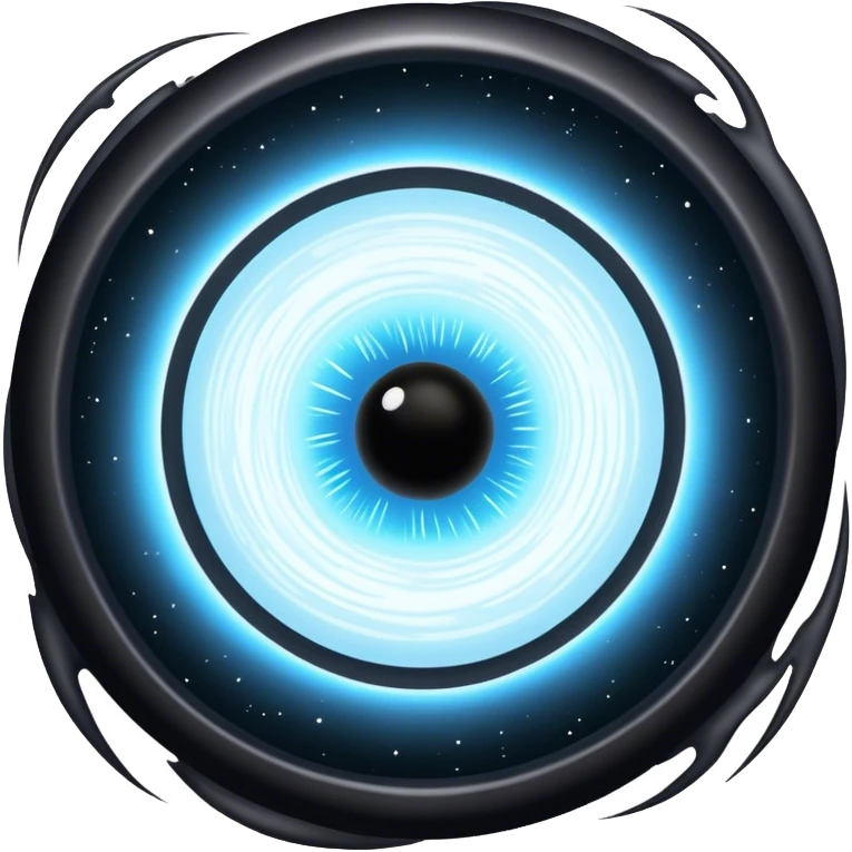 event horizon of a black hole displayed alongside emoji