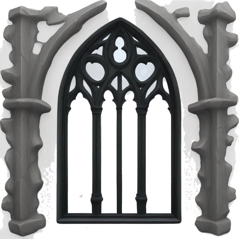 Black gothic window emoji