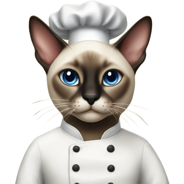 Siamese cat chef emoji