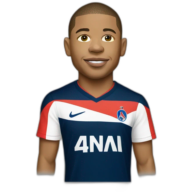 Mbappe with a réal tee-shirt emoji