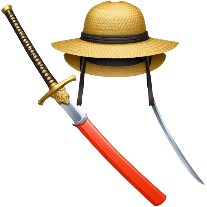 samurai sword and hat emoji