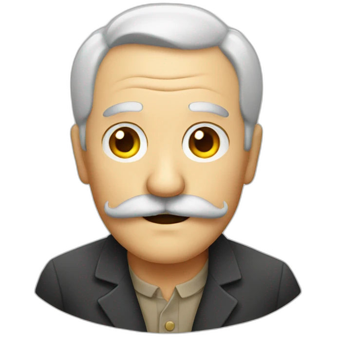 old man with moustache emoji
