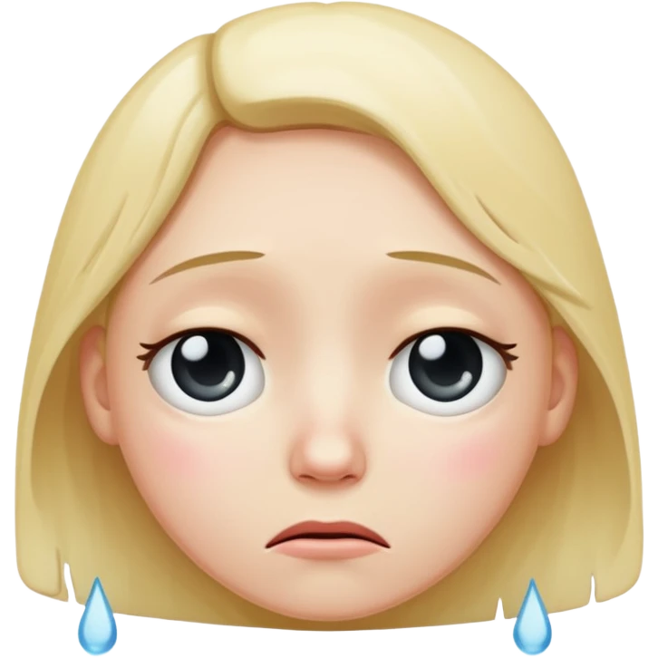 Sad face with crying  emoji