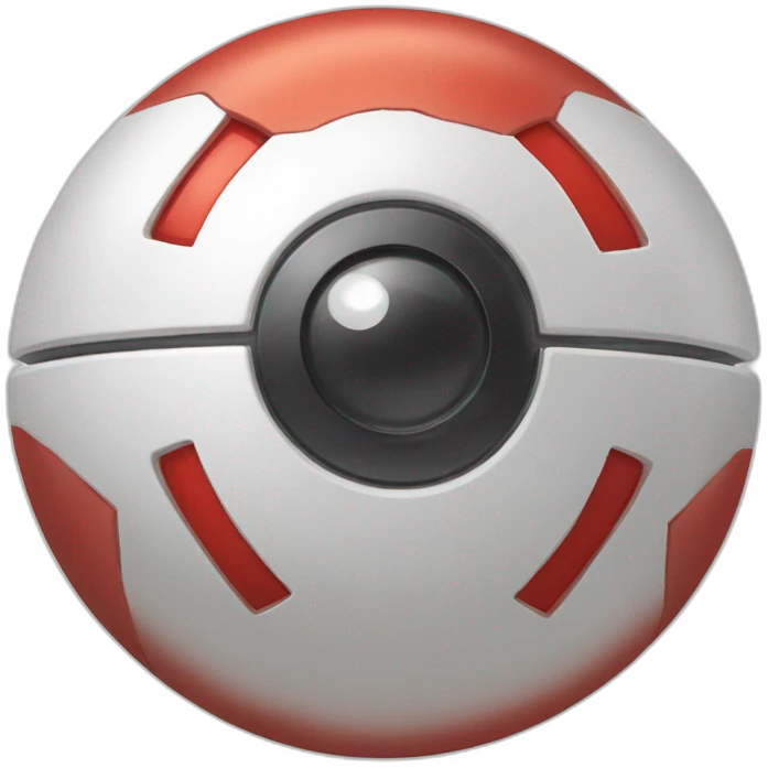 Hyper Realistic pokeball emoji