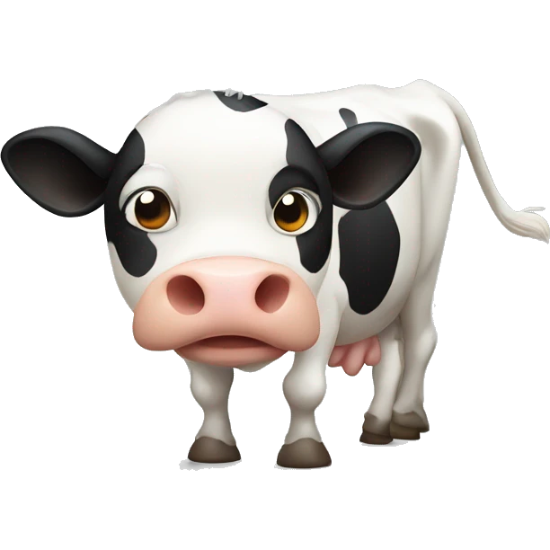 a cow is stdying emoji
