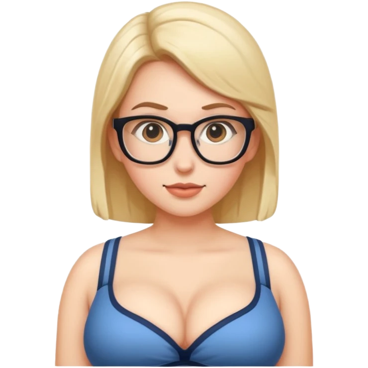 Nerd with big boobs emoji