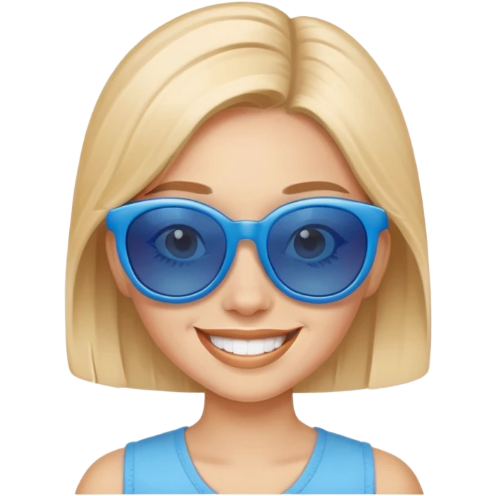 girl with blue sunglasses emoji