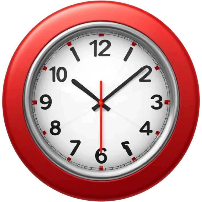 clock red modern emoji