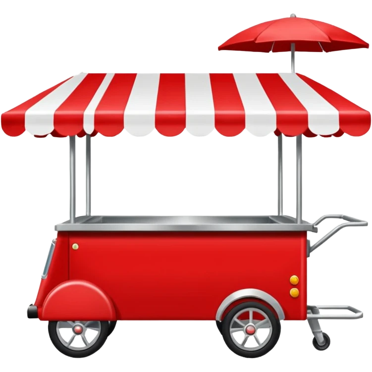Red food cart. emoji