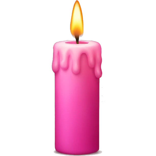 Pink candle emoji