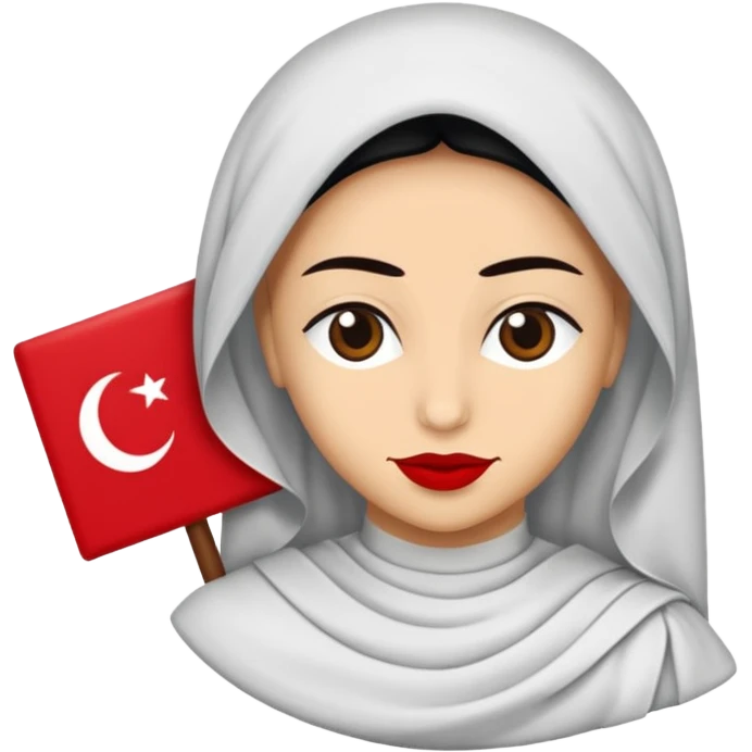 Türk bayrağı ama turkuaz rengi tamamı. Sade olsun. emoji