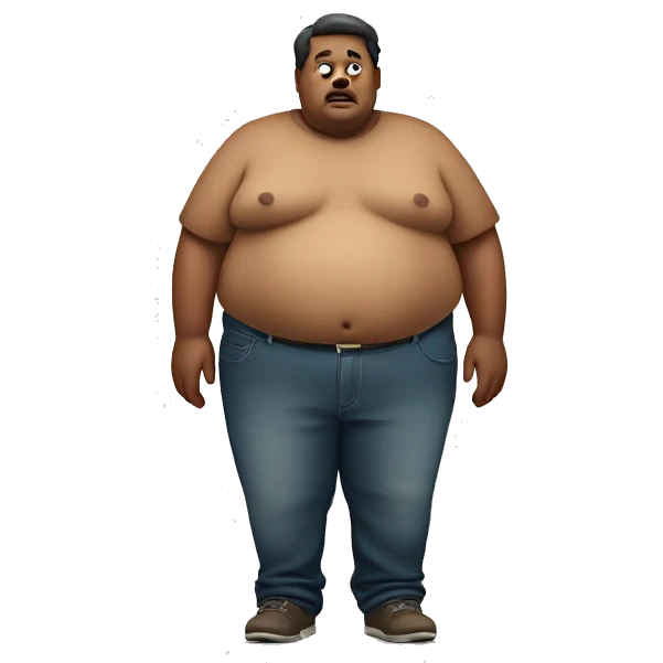 morbidly obese man emoji