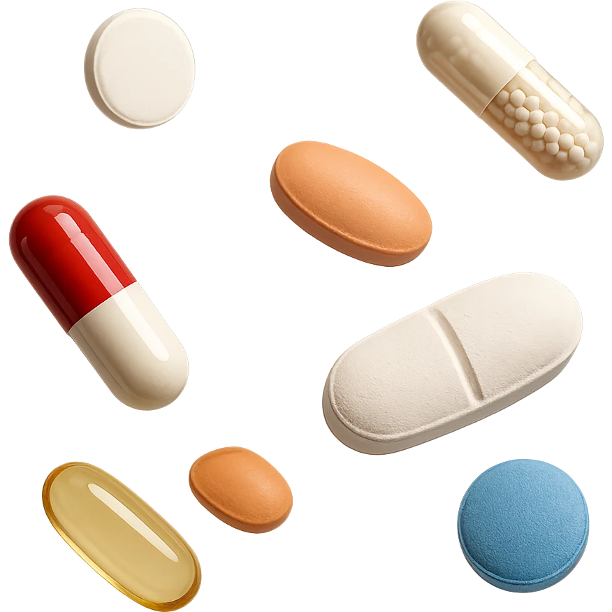 pillole farmaci fluttuano in aria emoji