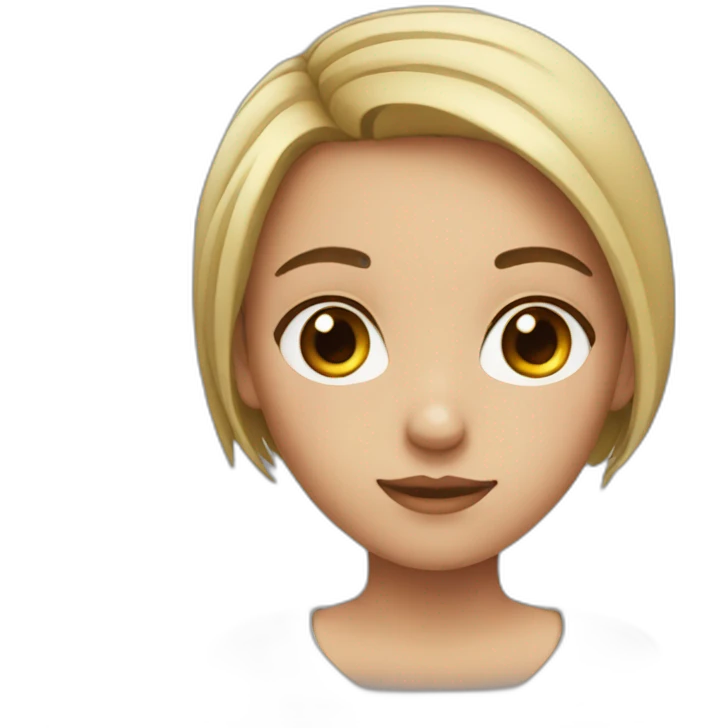 girl with only wite eyes emoji