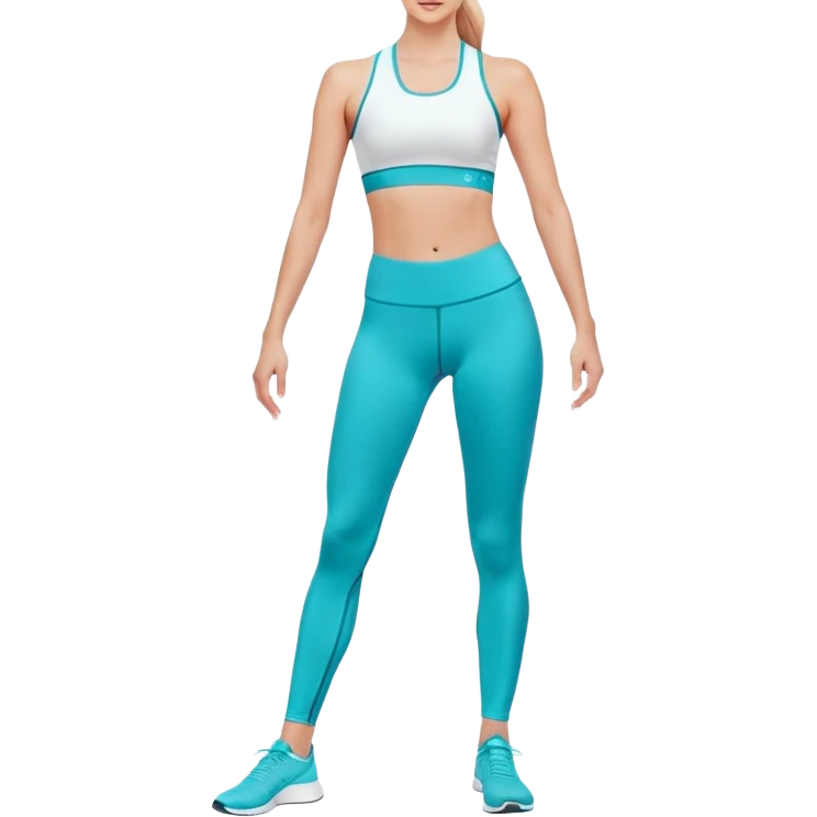 Turquoise blue compression tights emoji
