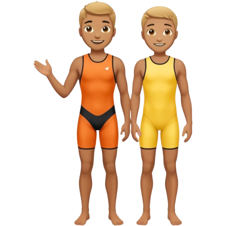 a man in a swimsuit full body emoji