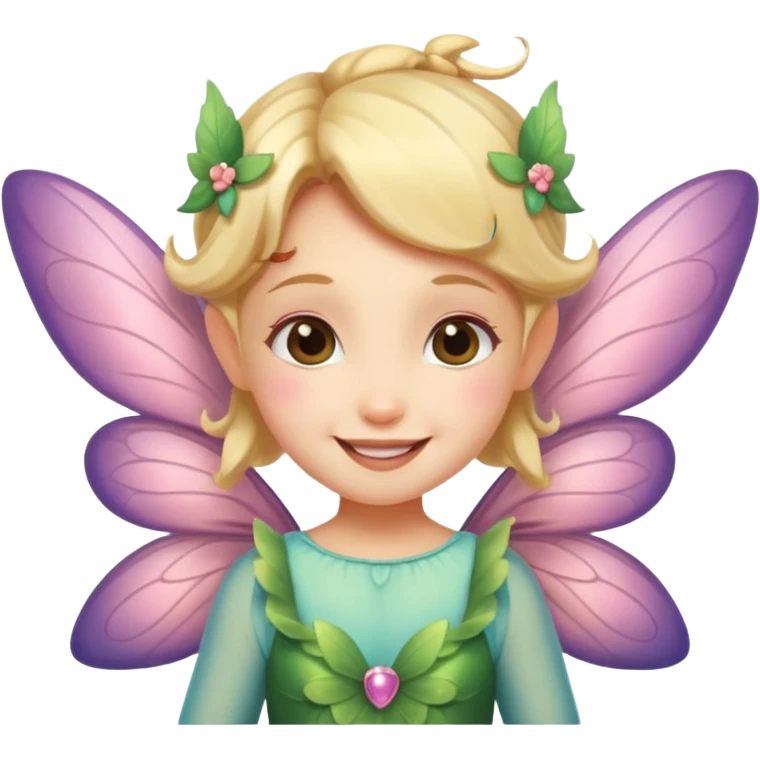 A little fairy, with wings,  , do more different emotional emoji
