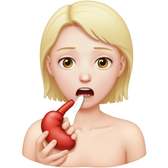 chocking yourself emoji