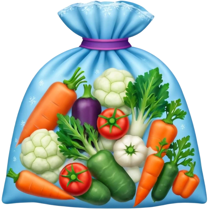 Bag of Frozen veggies mix emoji