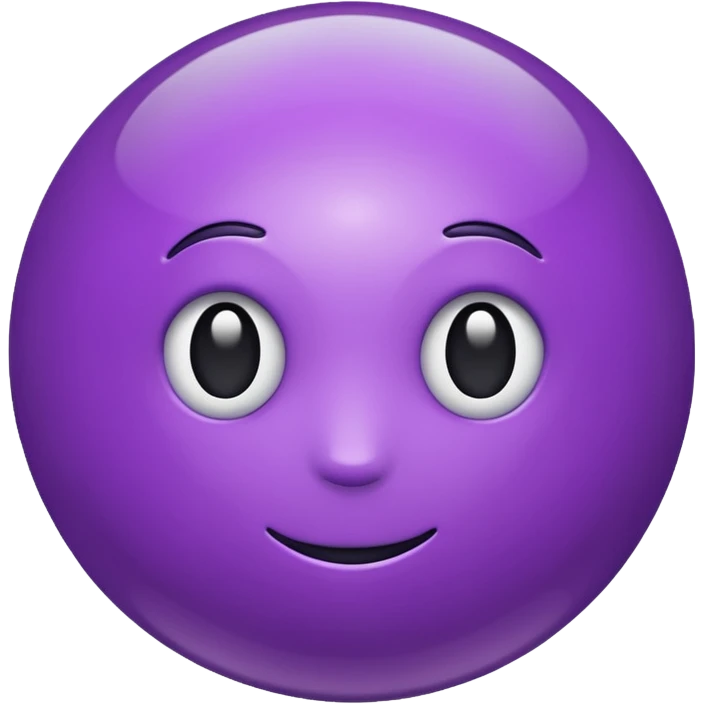 glossy violet sphere, cool purple depth emoji