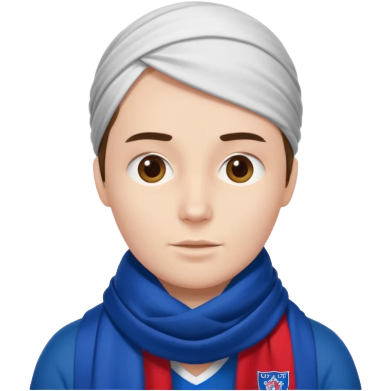 Glasgow rangers fan wearing scarf no head covering emoji