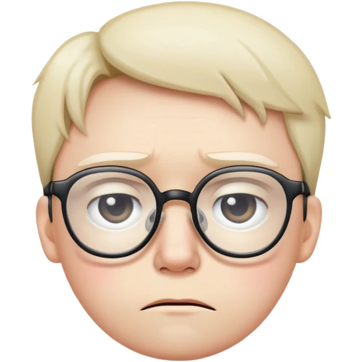 Sad with glasses emoji