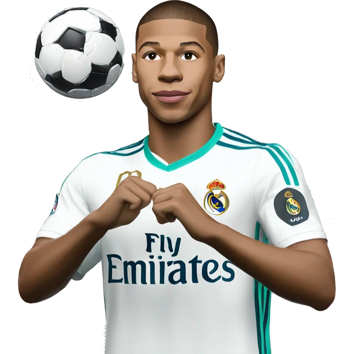 Mbappe avec un mailleur du RealMadrid emoji