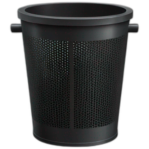 black mesh metal dustbin emoji