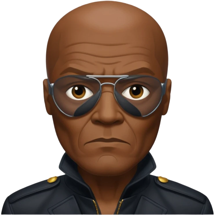 Create nick fury Superhero Emoji face only 1 eye patch black old person emoji