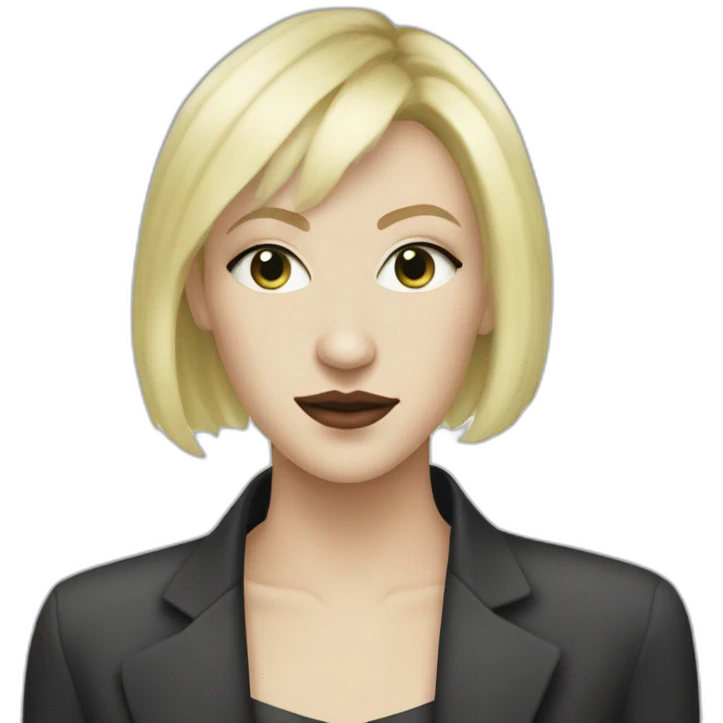 D'arcy Wretzky with short hair emoji