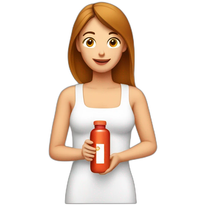 mom holding ibuprofen bottle emoji