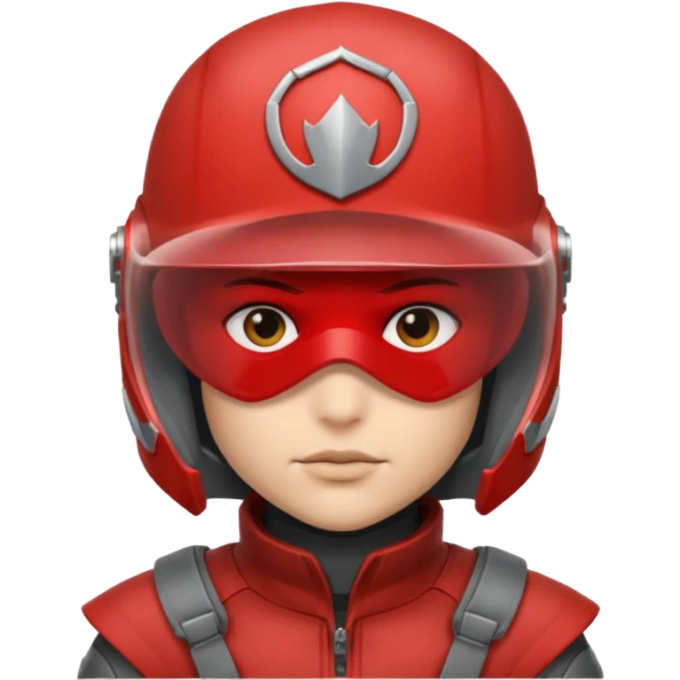 redhood with helmet and visor emoji