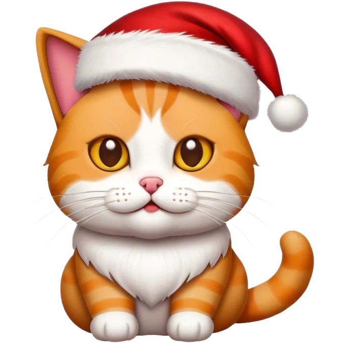 macska mikulás sapkával emoji