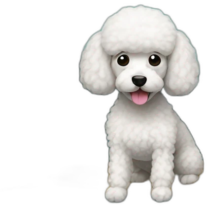 Poodle in a tent emoji