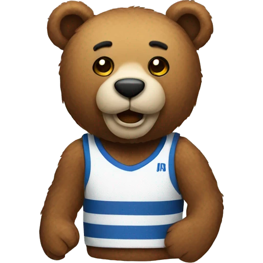 Sporty stuffed bear emoji