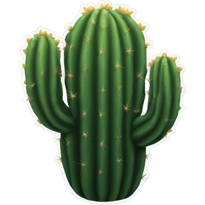 Black cactus emoji