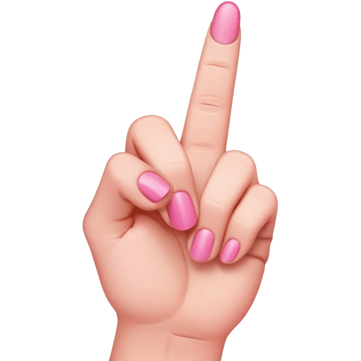 pink middle finger emoji