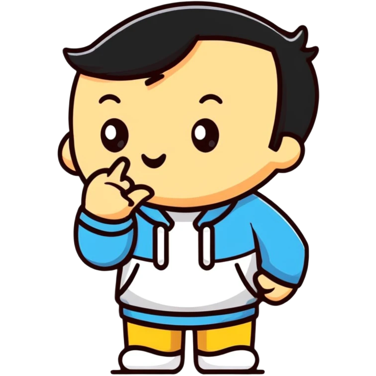 cute character making shhh gesture emoji