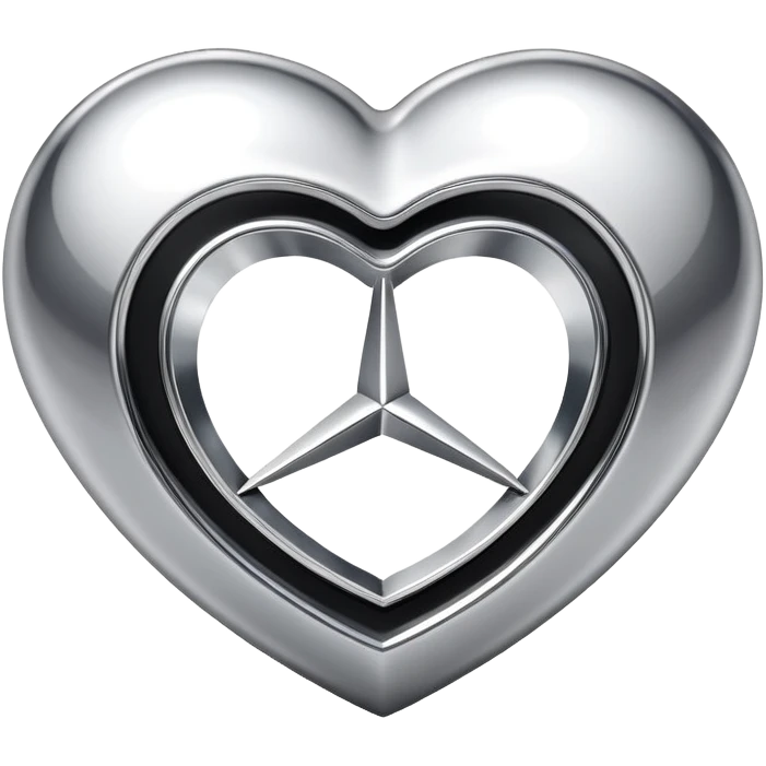 heart shaped Mercedes logo emoji