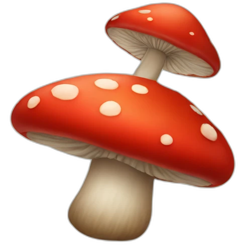 a red mushroom emoji