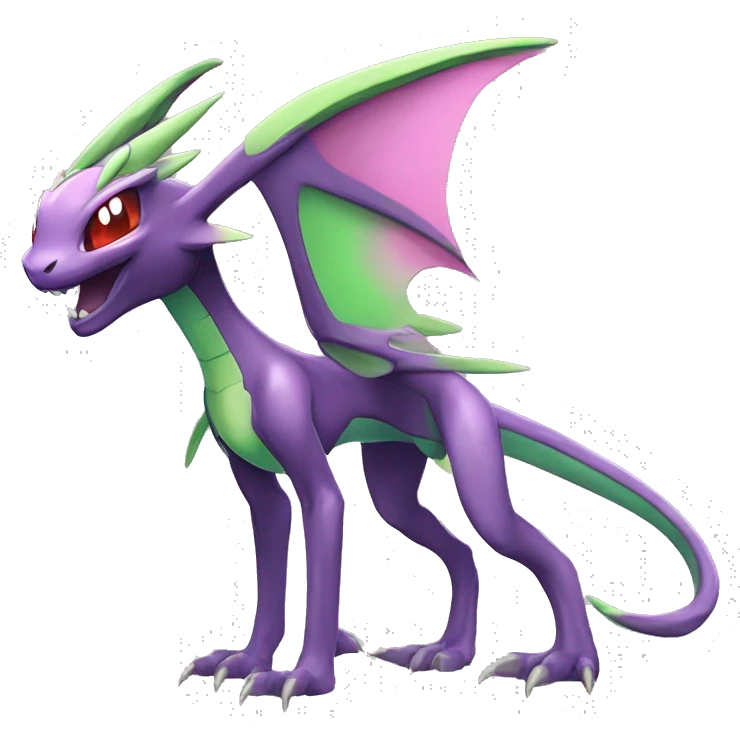 Anthro Cool Edgy Legendary Colorful Shy Shiny Fakemon-Pokémon-Genesect-Flygon-Fantasy-Creature With Full Body Detailed High Quality emoji