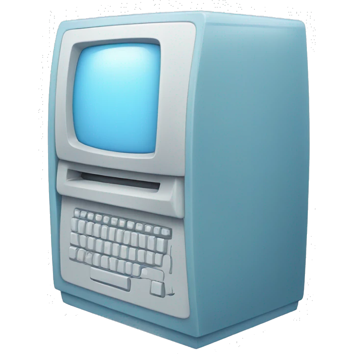pastel blue computer emoji