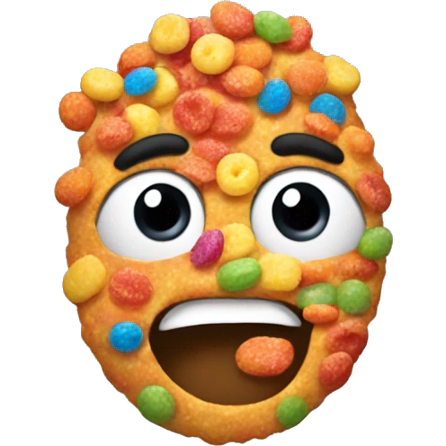 Fruity pebbles cereal emoji